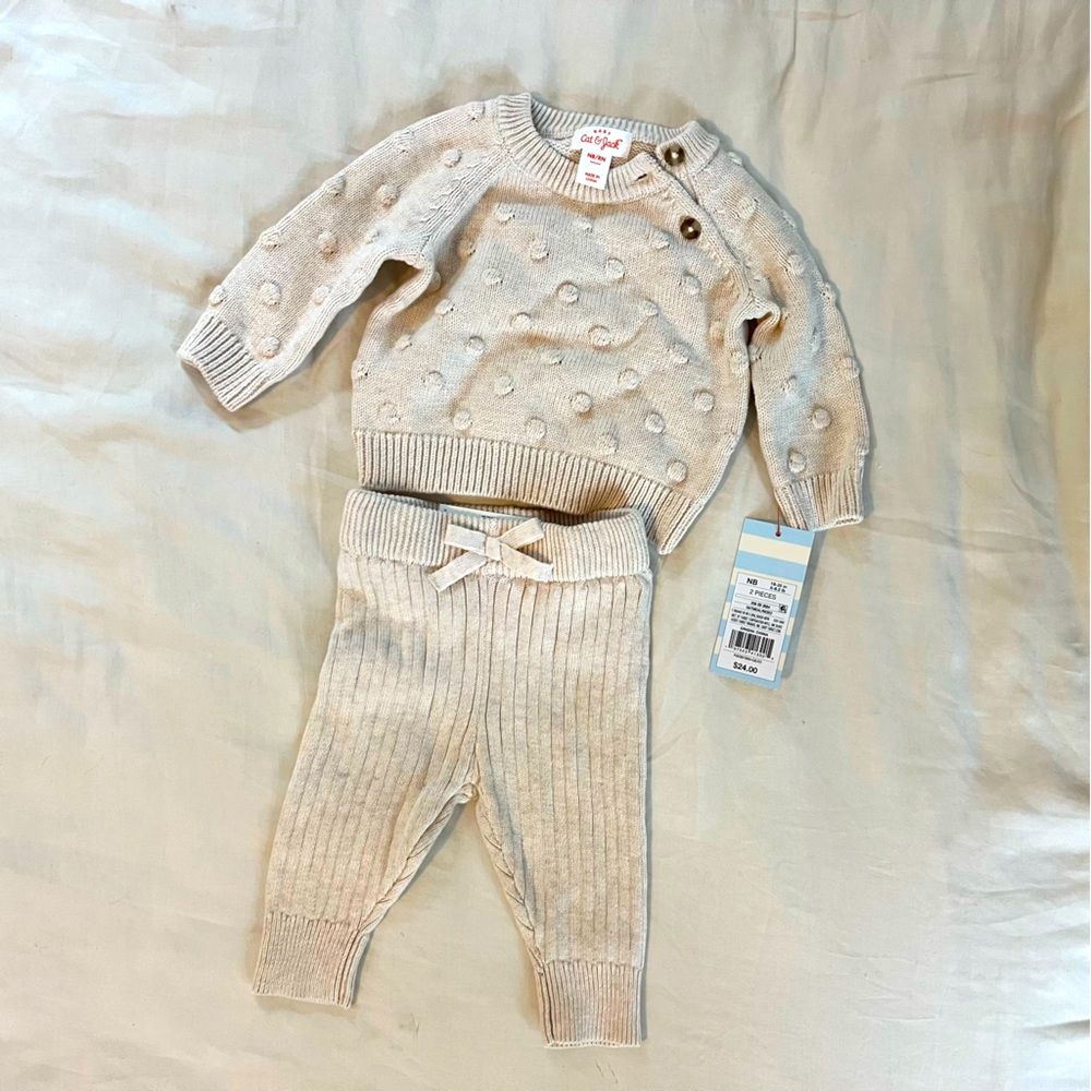 Cream sweater set